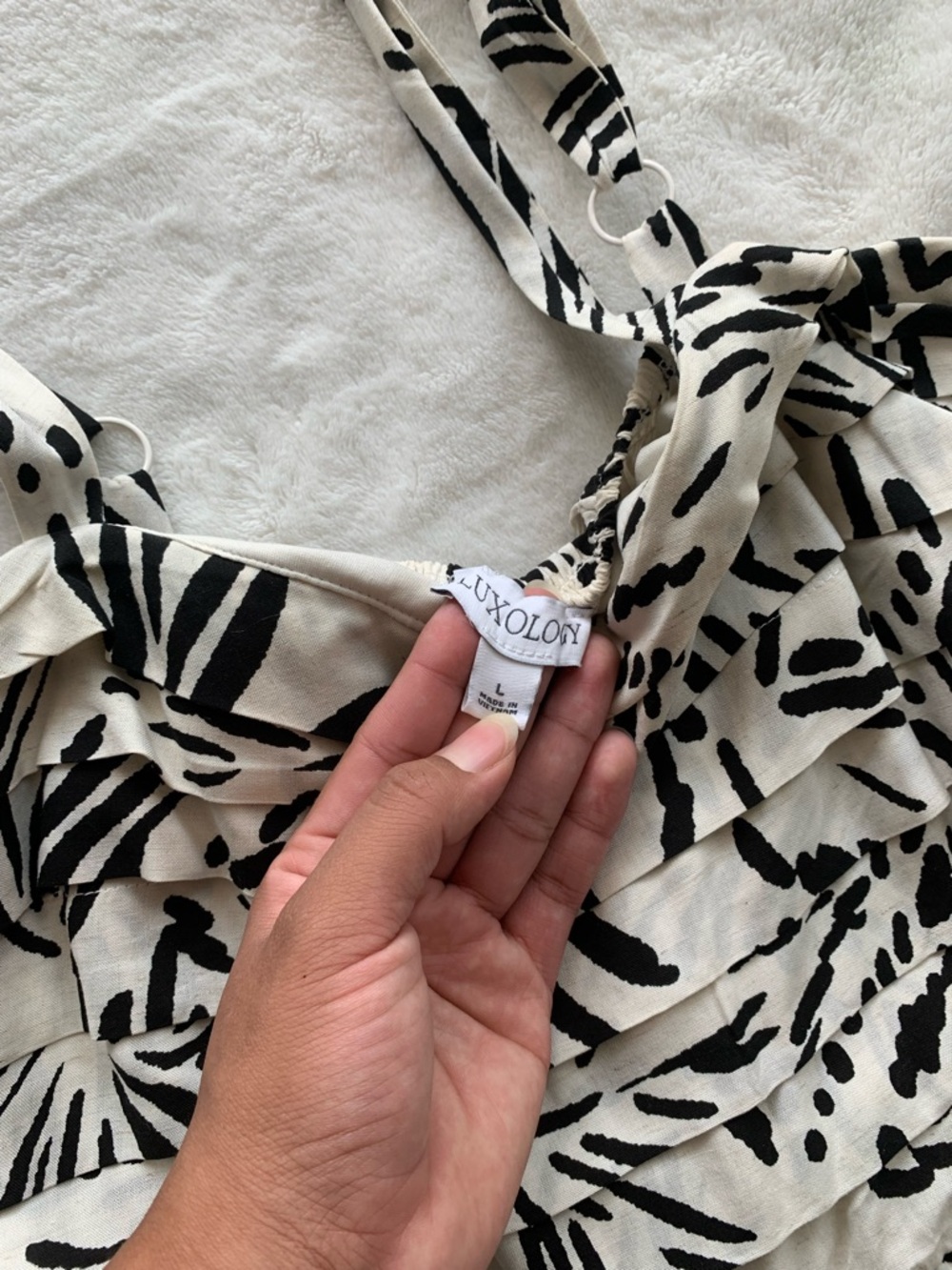 Luxology Black & White Printed Strap Jumpsuit - Picture 5 of 5